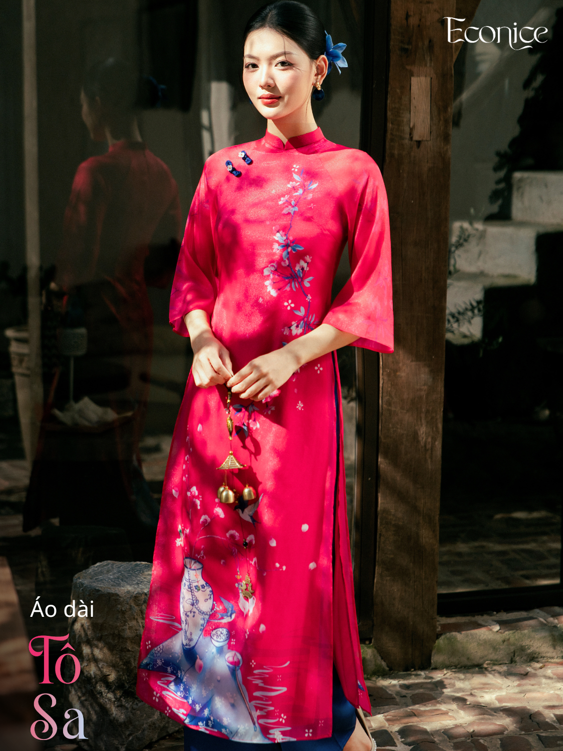 Set áo dài cách tân nữ Econice Tô Sa Set áo dài cách tân nữ Econice Tô Sa - Ảnh 10