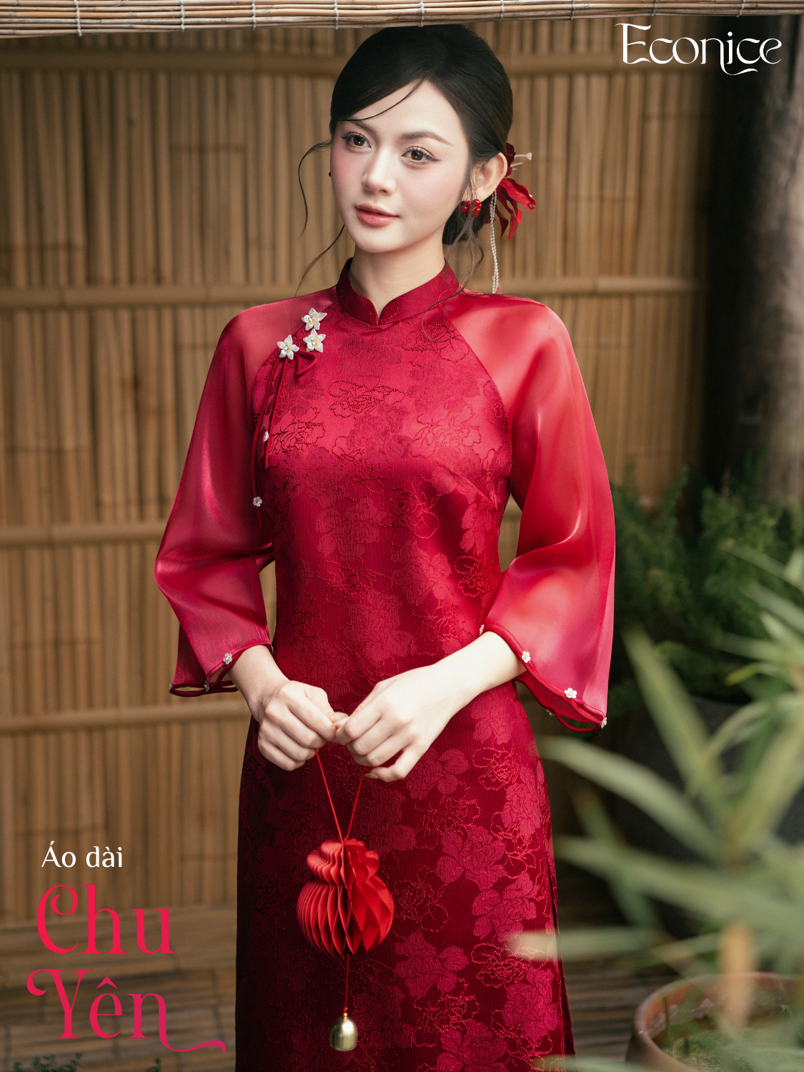 Set áo dài cách tân nữ Econice Chu Yên