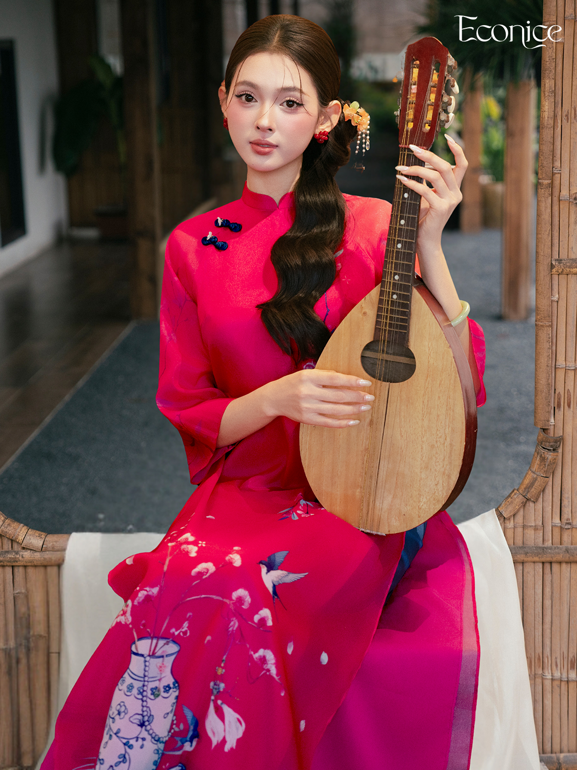 Set áo dài cách tân nữ Econice Tô Sa Set áo dài cách tân nữ Econice Tô Sa - Ảnh 8