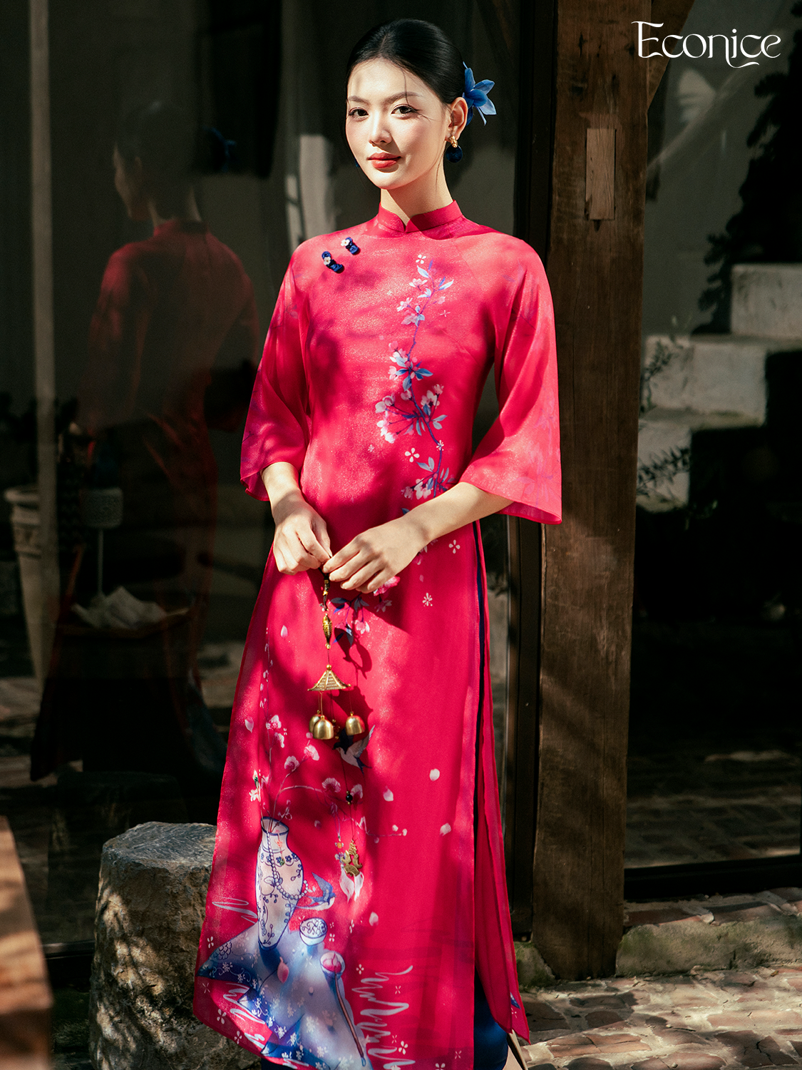 Set áo dài cách tân nữ Econice Tô Sa Set áo dài cách tân nữ Econice Tô Sa - Ảnh 4