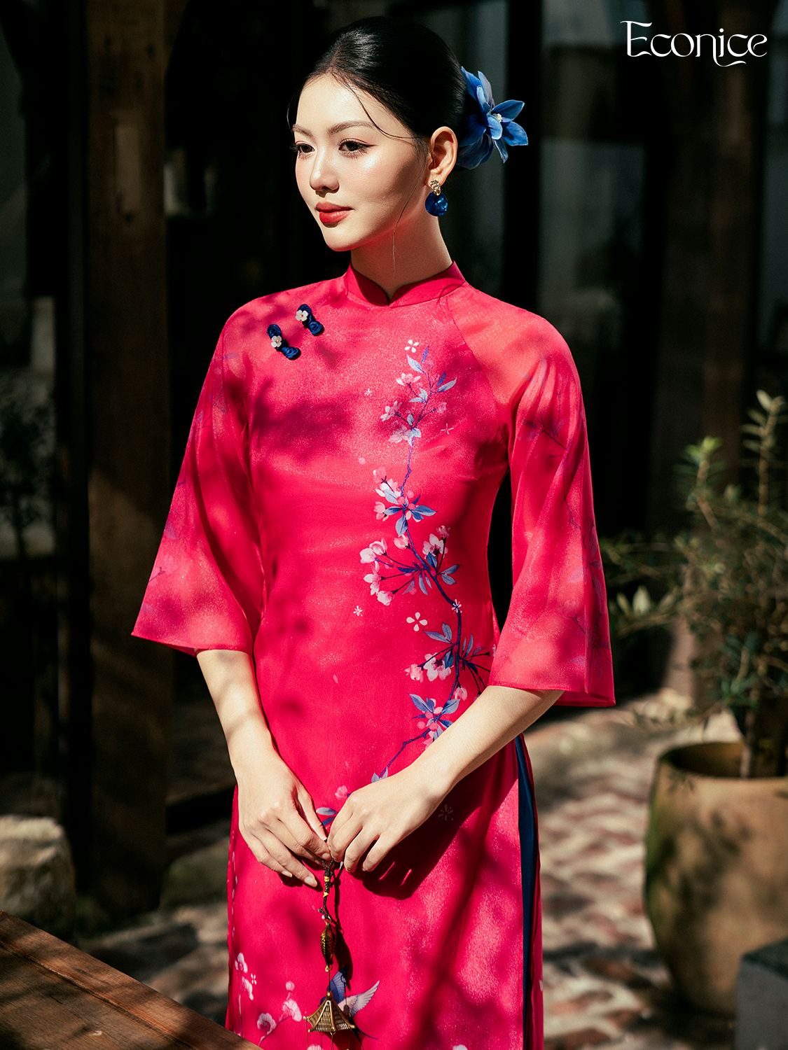 Set áo dài cách tân nữ Econice Tô Sa Set áo dài cách tân nữ Econice Tô Sa - Ảnh 3