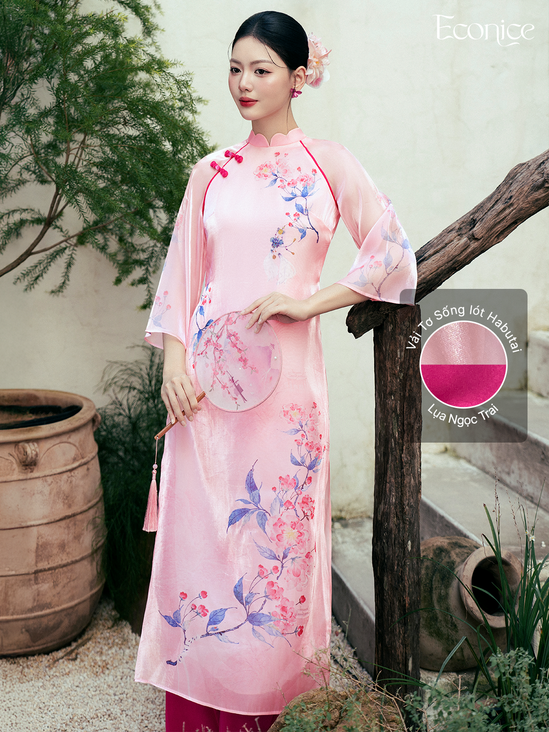 Set áo dài cách tân nữ Econice Vân Giao Set áo dài cách tân nữ Econice Vân Giao - Ảnh 2
